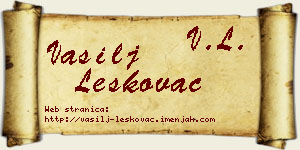 Vasilj Leskovac vizit kartica